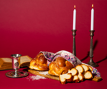 Photo of bread, candles, a cup and a book. Links to Gifts from Retirement Plans